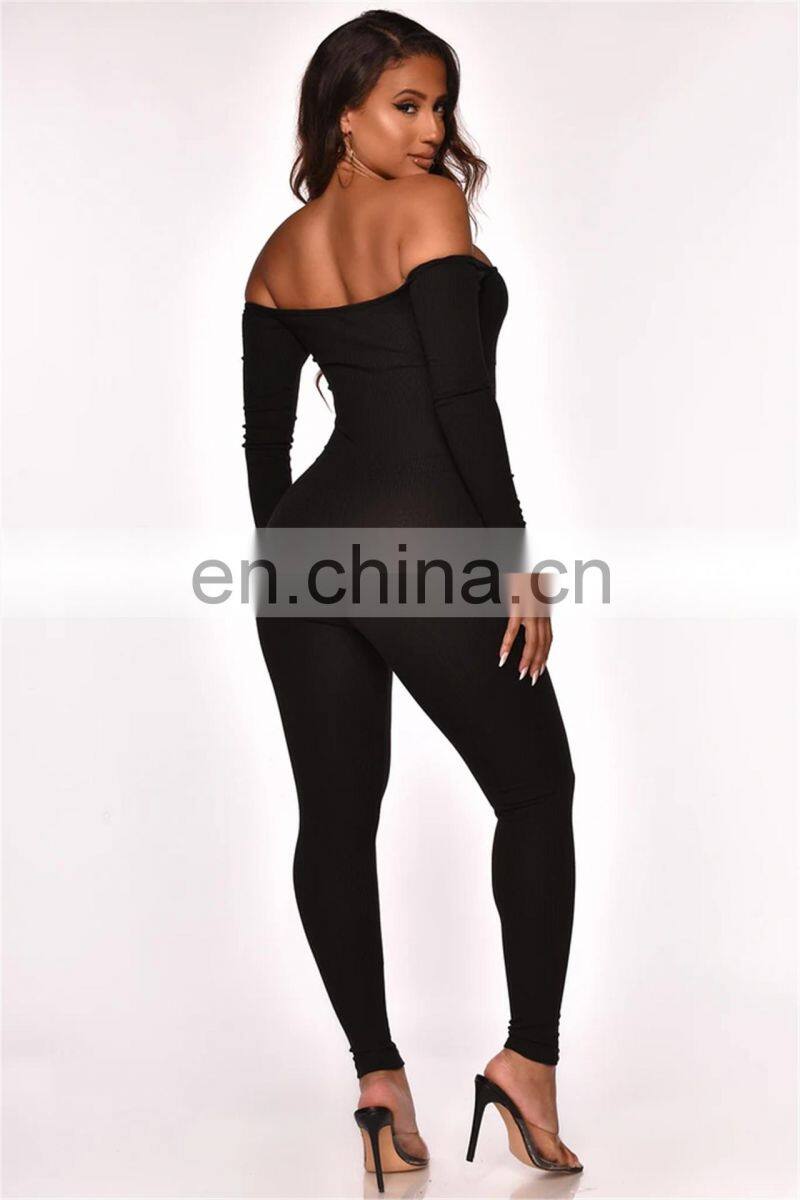 Wholesale custom women's jumpsuit Western style Autumn and winter Strapless Eyelet straps Thread Rompers Pure cotton
