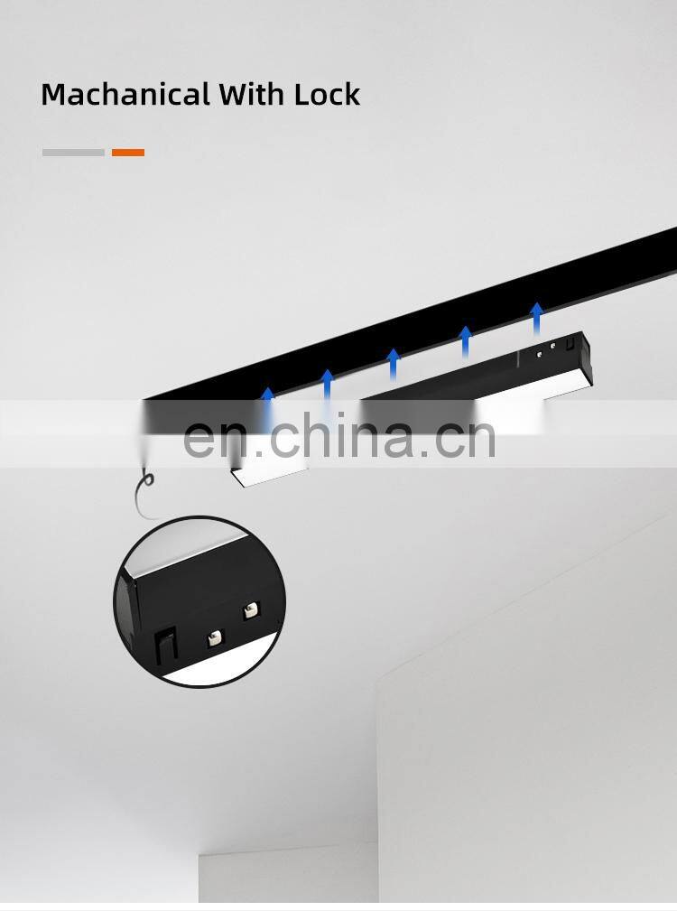 HUAYI Fashion Simple Design Shop Magnetic Rail Installation 10w 20w 30w 40w 16w LED Track Light
