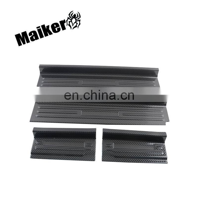 4*4 Carbon Fiber Door Sill 4 Doors for Jeep Wrangler JL 2018+ Accessories Black Door Sills
