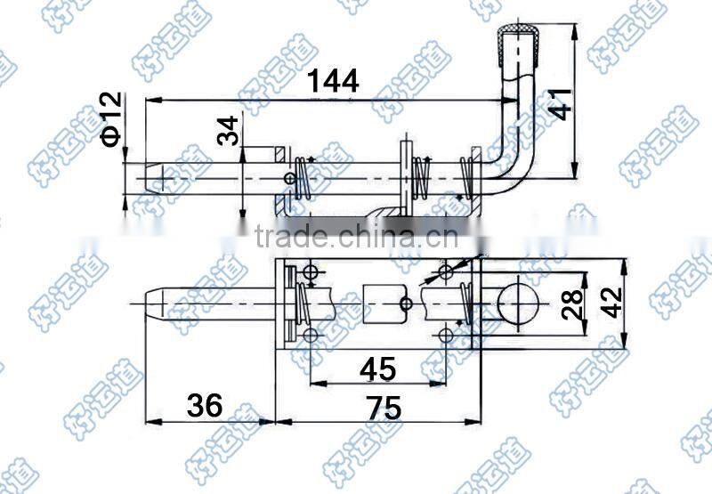 02419 Spring lock for truck body parts