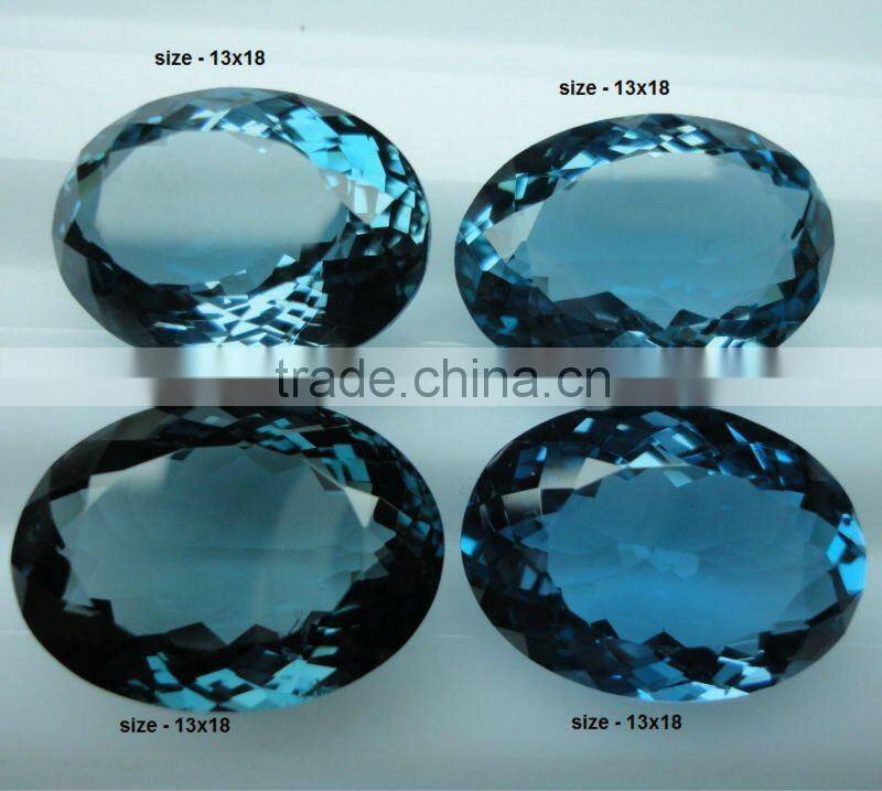 Checker board London blue topaz