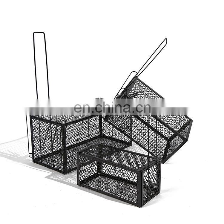 Superior quality smart iron animal cage trap durable black humane live rats trap cage