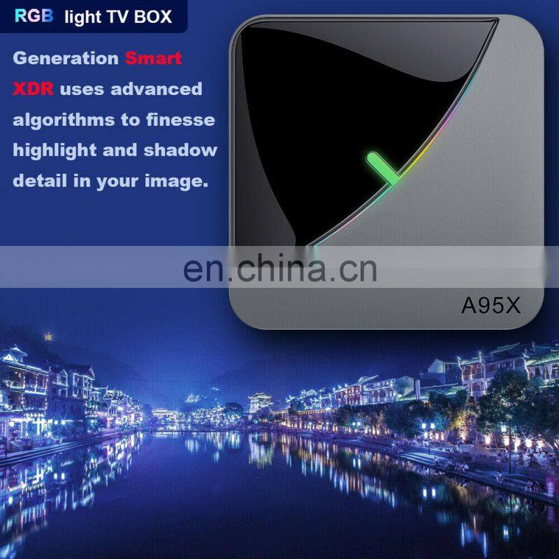 A95X F3 Amlogic S905X3 Android9.0 Dual WIFI 2gb/4gb ram 16gb/32gb/64gb ROM Private Unique RGB Light Android 9.0 TV Box