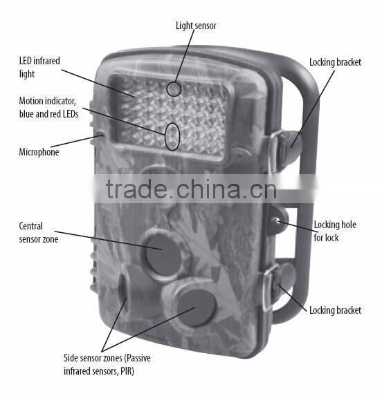 scout hunting trail camera 12MP 1080P with IR waterproof support time lapse