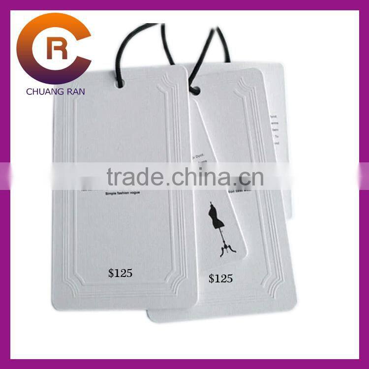 Silver hot stamping hole punched cardboard hangtag