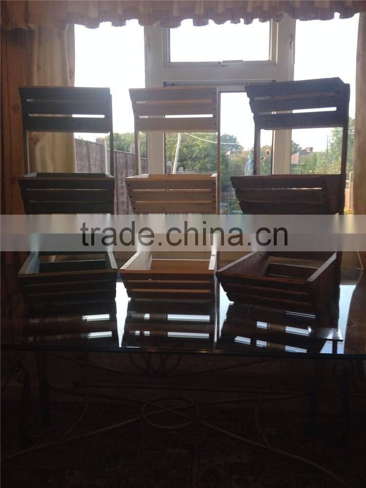 SEARUN Hot Sale Wooden Fruit and Vegetable Display Stand/Shelf/Rack