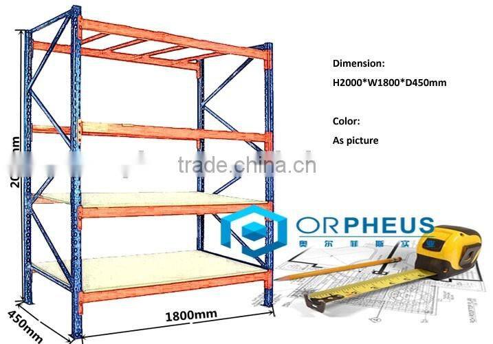 High gloss metal furniture double side storage rack 4 tier iron shelf
