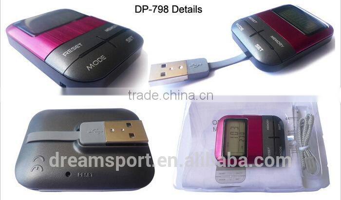 Professional 3D Touch Buttonless Pedometer USB Step Counter