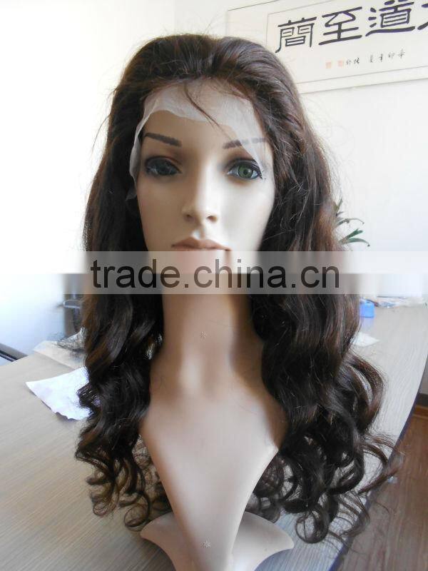 high quality 100% virgin human hair silk top full lace wigs with baby hair