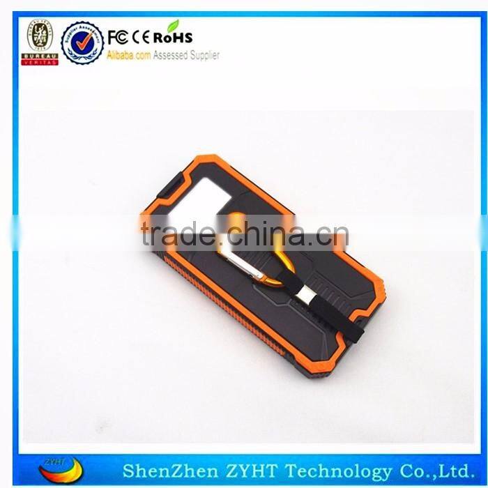 2016 Factory price 10000mah/20000mah solar mobile charger solar power bank