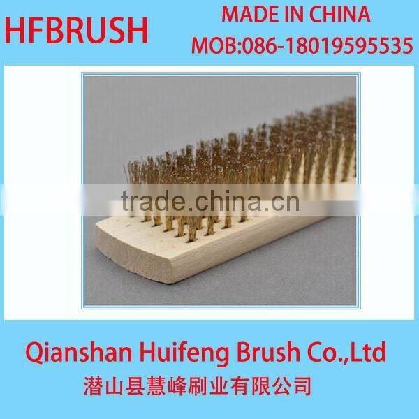 Wire wooden handle brush