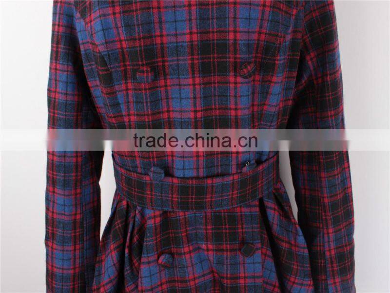 Lady's garment stock lot checked winter coat and dress