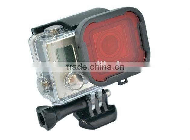 Hot New Underwater Dive Color Filter For GoPro Hero3+ Hero4 Red Yellow Purple Grey Pink