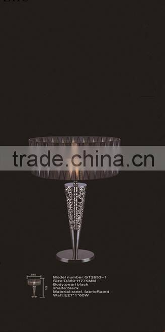 pearl black metal led table decoration lamp