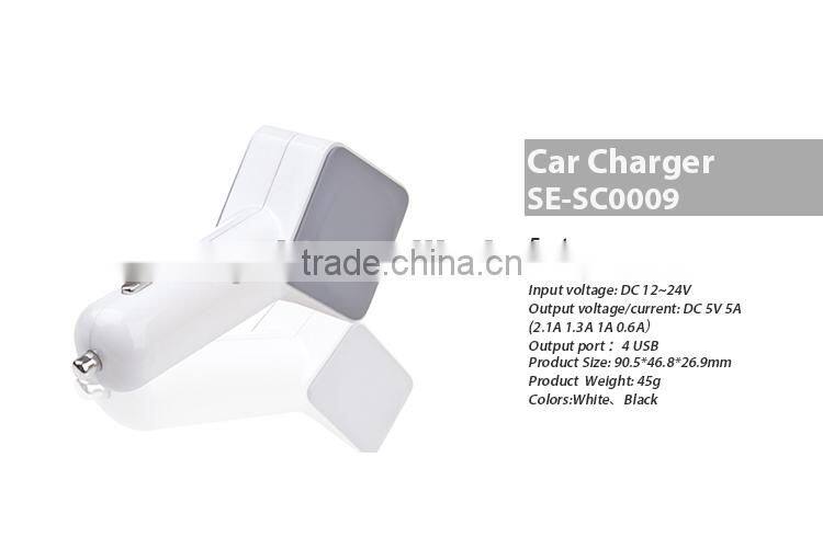 Rapid 4 Port Car Charger - Keep your devices charged and stay connected to friends and family