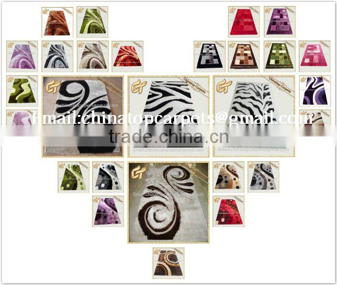 New Design high and low pile polyester shaggy rug