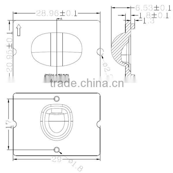 Outdoor lighting integrate streetlight plastic lens DK150*60-3.5H-5050
