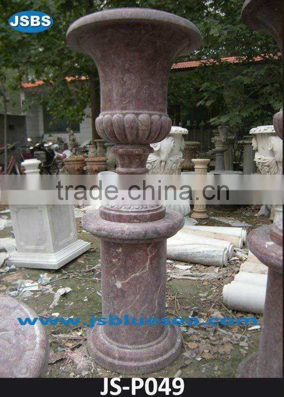 Yellow flowerpot with grape carving design