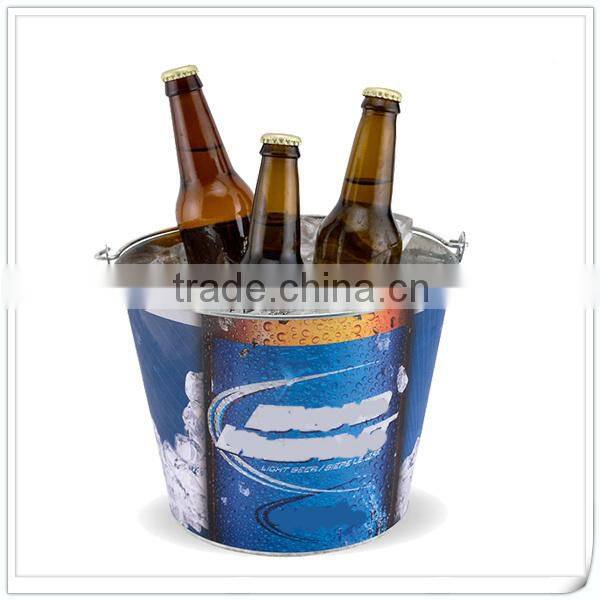 Metal tin bucket for ice beer