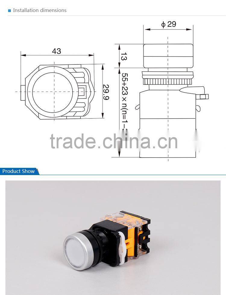 SAIP/SAIPWELL LED Light Illuminated Pushbutton Switch
