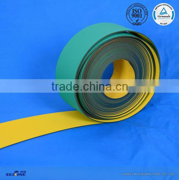 2.5MM yellow/green Rubber flat transmission belt high energy saving and antistatic blet