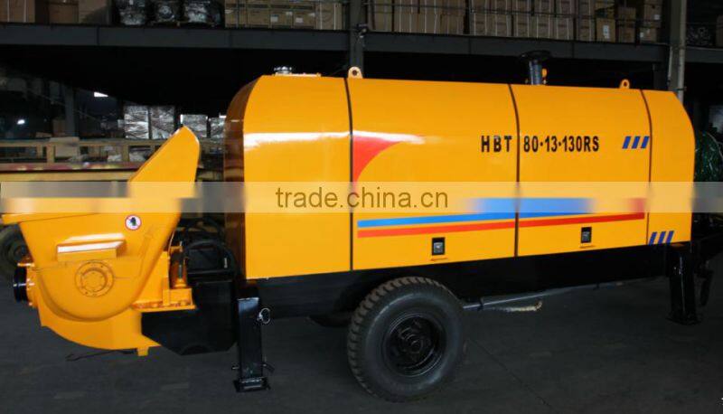 electric motor/diesel engine hydraulic trailer concrete pump