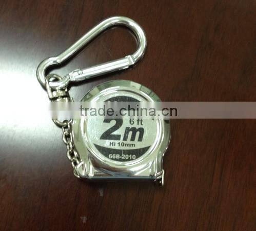 Assist 2m 6ft key chain pink measuring tape tape measure