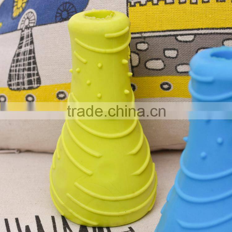 bottle shaped rubber squeaky pet chew toy