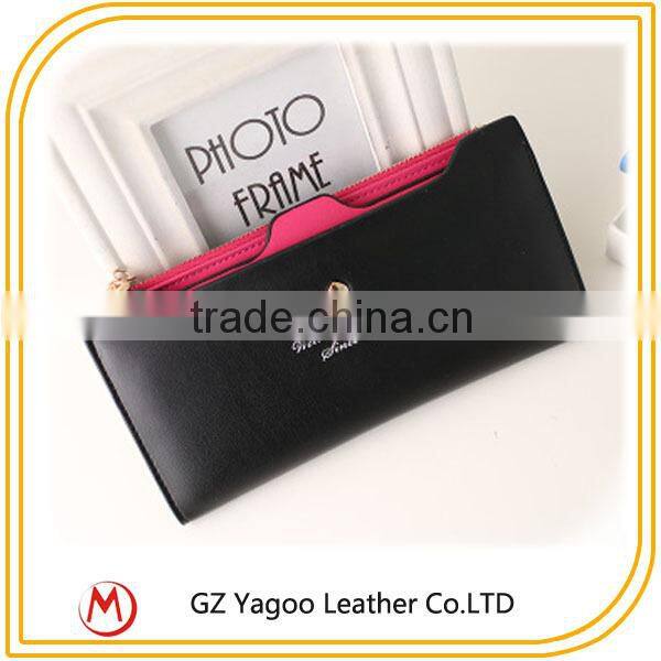 2015 Hot selling Ladies Beautiful Engraved Leather Wallet with kinds of colors