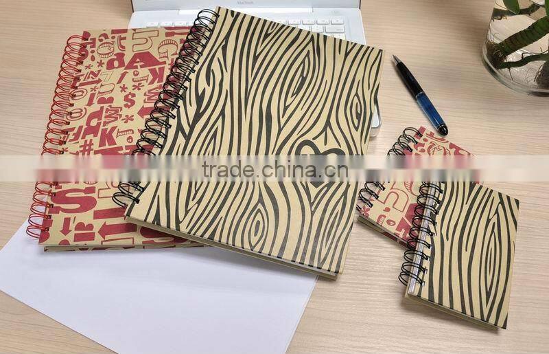 Hard cover kraft eco recycled spiral notebook
