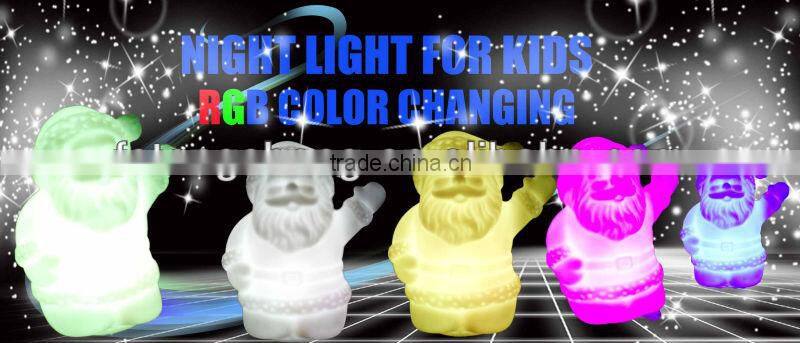 Custom design cute soft pvc led toy, animal shaped night lights
