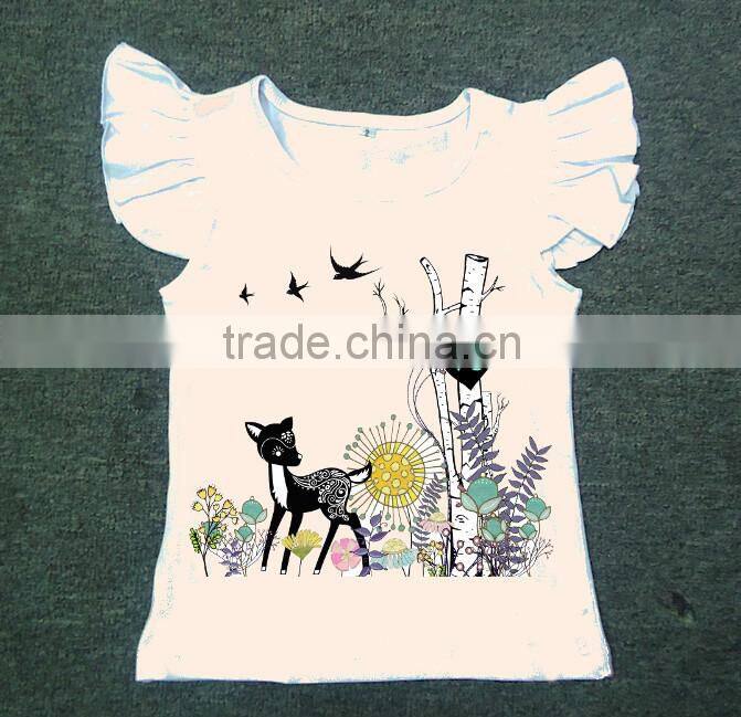 custom Sweet kids sublimation t shirt baby girls cartoon t-shirt