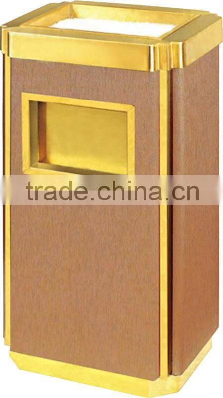 Luxurious royal Indoor square ground metal public dustbin