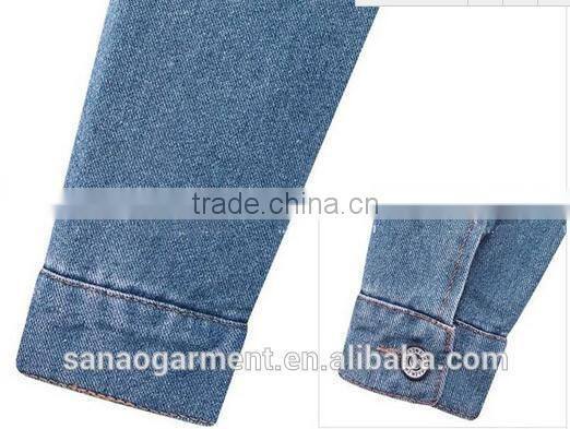 women's water wash all-match denim long-sleeve slim outerwear denim top