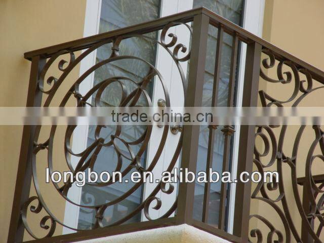 2014 Top-selling hand forged iron balcony railing designs