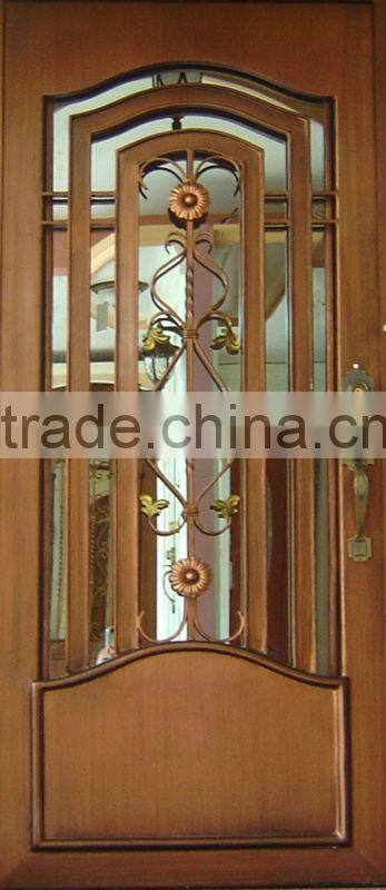 2013 Top-selling modern wrought iron double entry doors