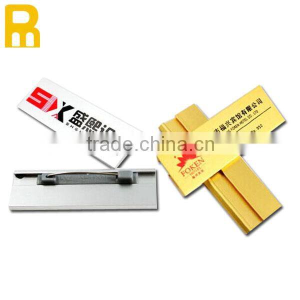 2014 hot sell new products custom logo metal name badge clip