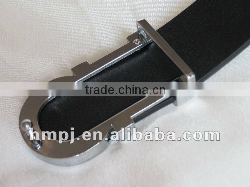 cheap pu leather belt with special buckle
