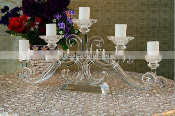 wholesale pillar crystal candle holder