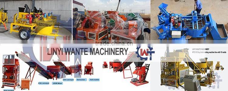 WANTE BRAND WT2-10 cheap interlocking hollow block machine line small crsuher