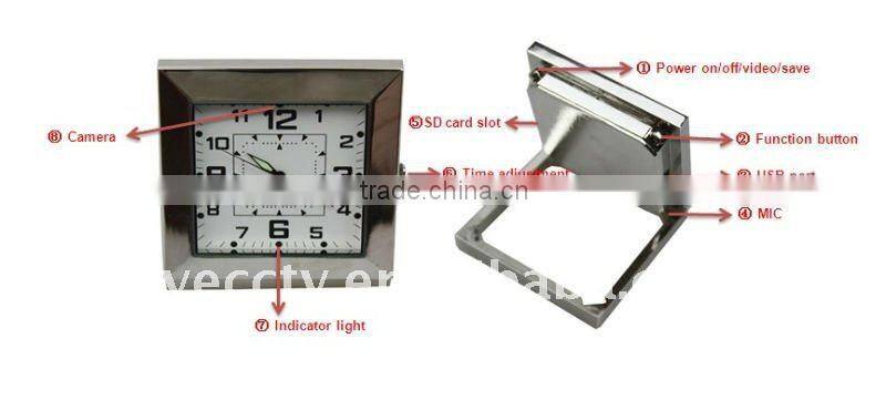 Newest Motion Detection wall Clock Camera for home security JVE-3311B-2