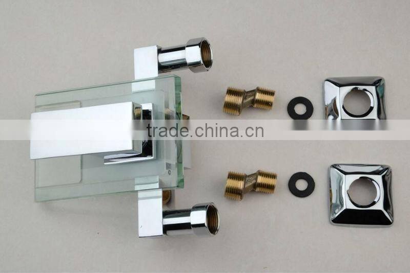 Wall mounted glass waterfall bath faucet QH0818W