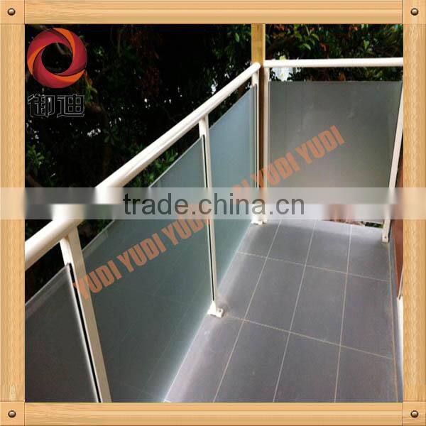 stainless steel glass balcony and stair railing