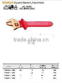 High quality non spark insulated adjustable wrench; VDE/GS Certificate; Die forging; China Manufacturer;OEM service; AC1000V