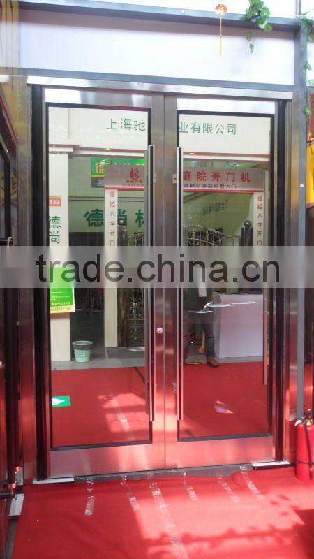 2012 new style aluminum +stainless steel doors for buildings on trade show -6