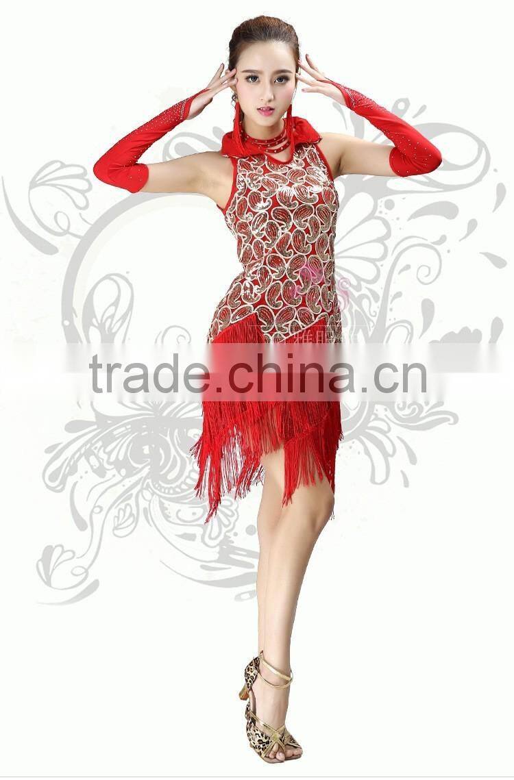 2016 New Arrivals Cheap Latin Dance Costumes Skirt for Women Sexy Latin Ballroom Dress for Sale