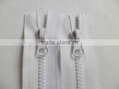 3# plastic resin zipper close end zipper with painted auto-lock thumb slider zipper coate zipper