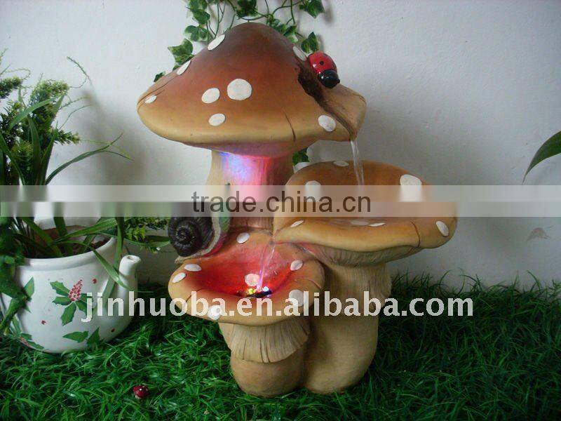 Outdoor fountain resin mushroon water fountain