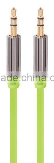2014 New Design Colorful Flat 3.5mm AUX Audio Cable Jack To Jack