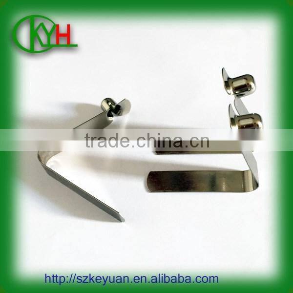 OEM service V shaped metal 65Mn steel button spring clip
